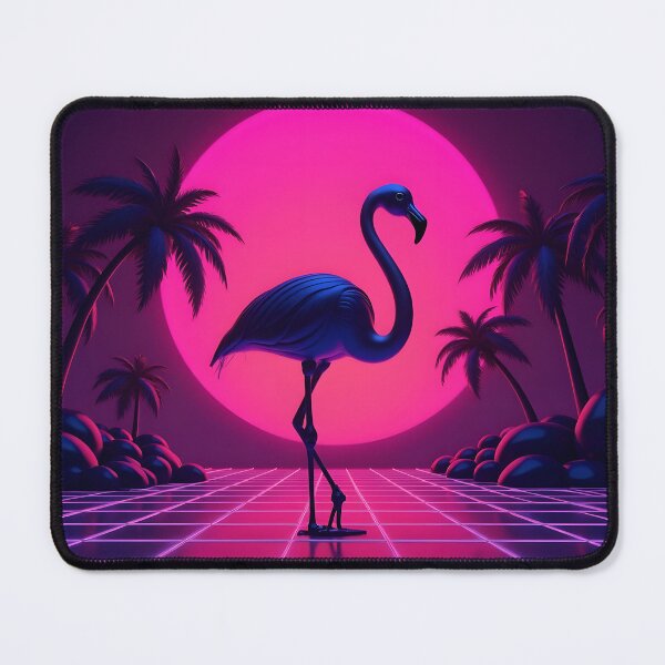 Item preview, Synthwave Flamingo Retro Sunset designed and sold by Luna-Flow.