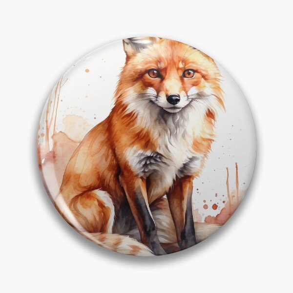 Item preview, Red Fox Watercolor Art — Wildlife Print designed and sold by RawNaturePrints.