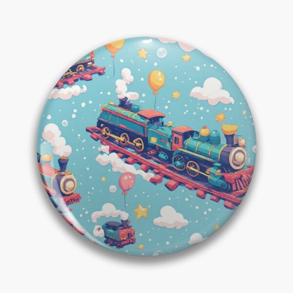 Item preview, Whimsical Flying Train Magic Sky Seamless Pattern designed and sold by dcohea.