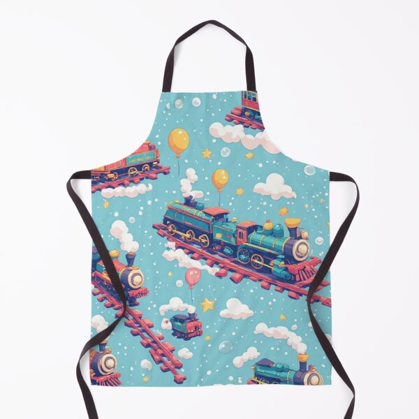 Item preview, Whimsical Flying Train Magic Sky Seamless Pattern designed and sold by dcohea.
