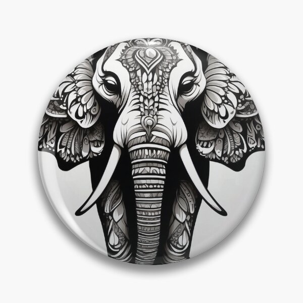 Item preview, Elephant Mandala Art — Wildlife Print designed and sold by RawNaturePrints.