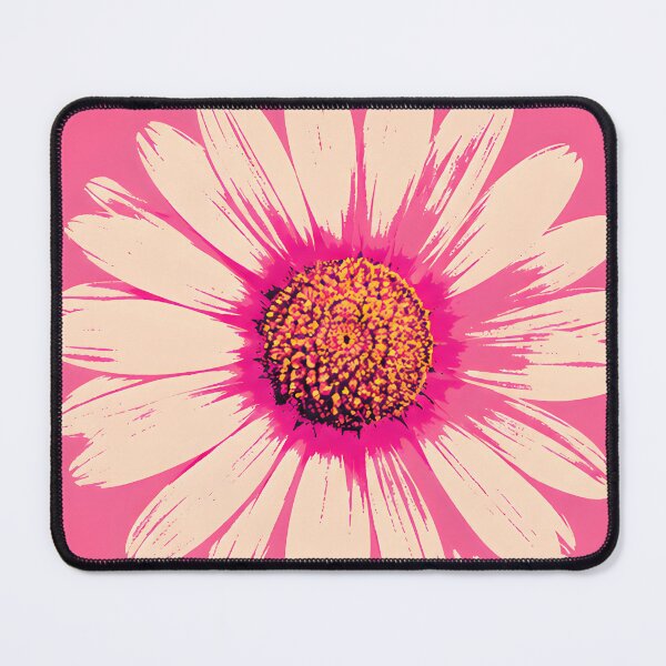 Item preview, Pink Pop Art Daisies Grid Retro Floral  designed and sold by ChubbyGoong.