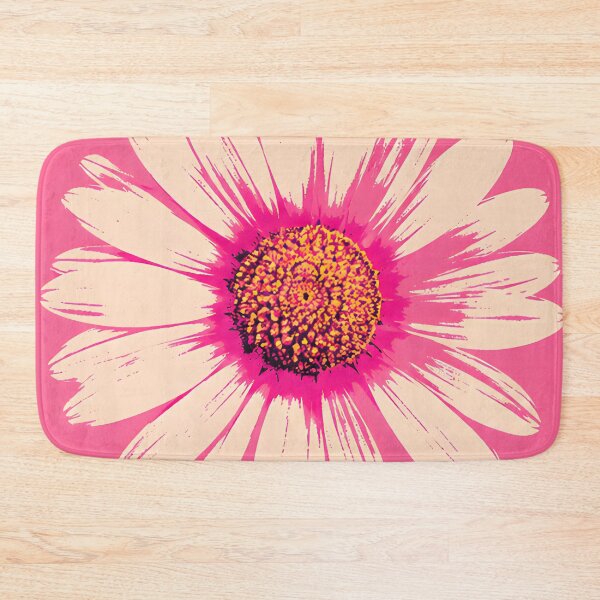 Item preview, Pink Pop Art Daisies Grid Retro Floral  designed and sold by ChubbyGoong.