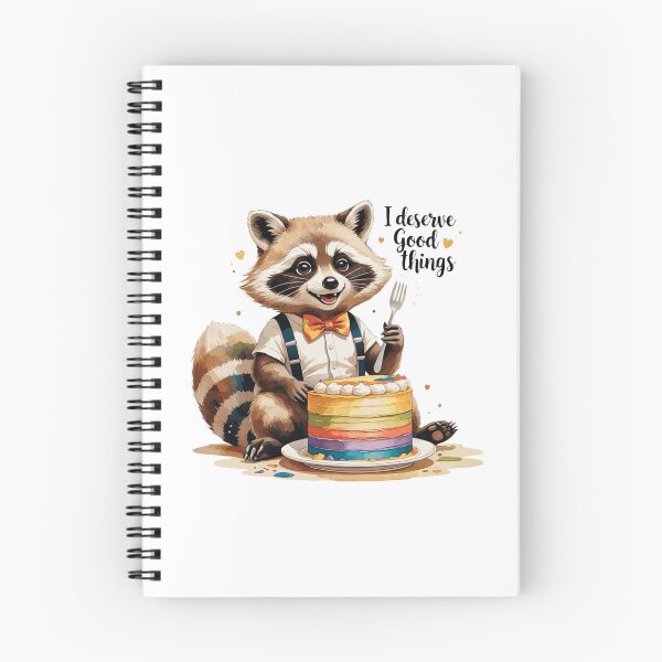 Item preview, I Deserve Good Things Cute Vintage Raccoon Subtle Pride Rainbow Cake designed and sold by AQUILAKREO.