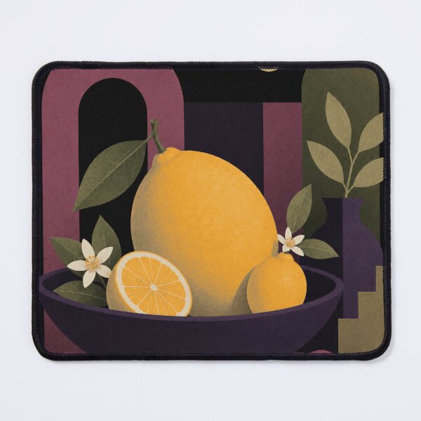 Item preview, Golden Lemon Still Life | Mid-Century Modern Citrus Botanical Art designed and sold by joycrysstudio.