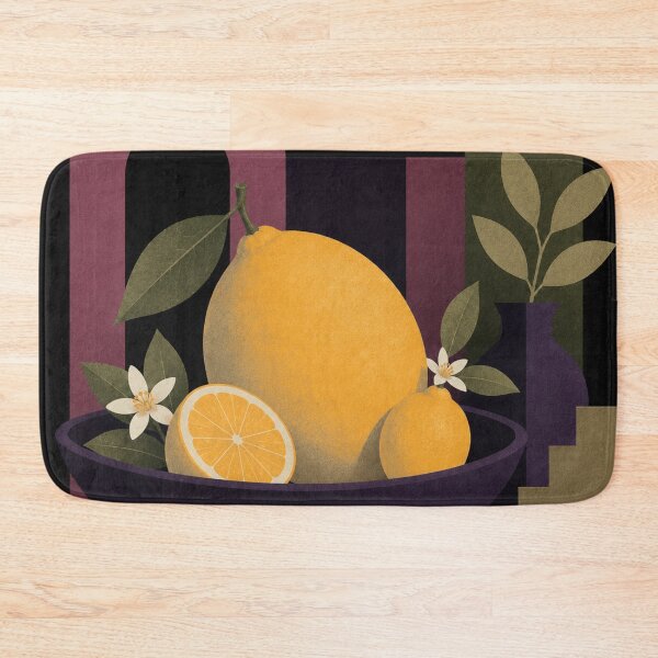 Item preview, Golden Lemon Still Life | Mid-Century Modern Citrus Botanical Art designed and sold by joycrysstudio.