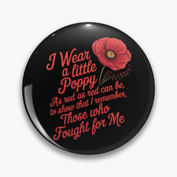 Item preview, Veterans Day I Wear Red Poppy Flower Remember American USA designed and sold by sailorjessiArt.