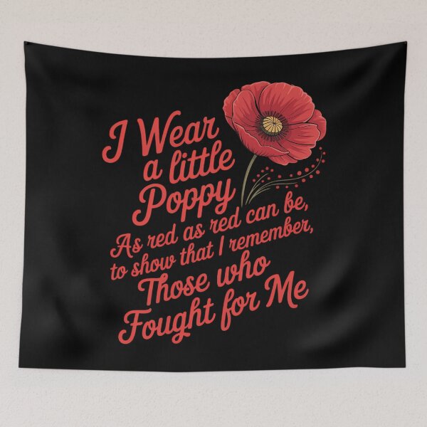 Item preview, Veterans Day I Wear Red Poppy Flower Remember American USA designed and sold by sailorjessiArt.