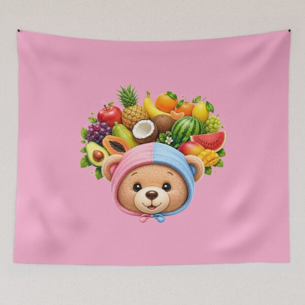 Item preview, Cute Teddy Bear with Fruit Crown designed and sold by annenambiro.