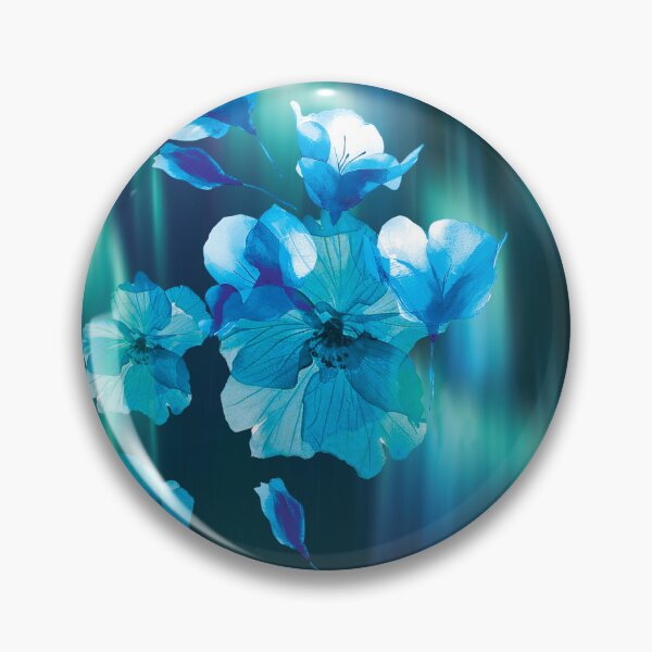 Item preview, Aurora Blue Floral Pattern designed and sold by imaniko.