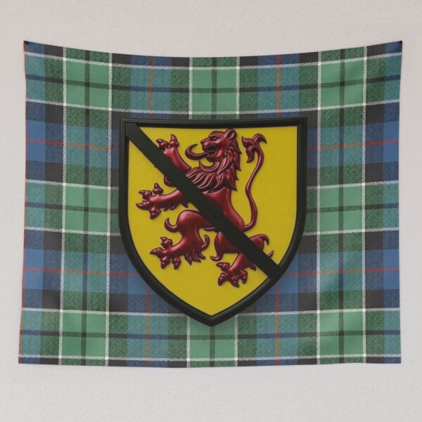 Item preview, Abernethy Coat of Arms and Leslie Hunting Tartan designed and sold by Kirrindy Designs.