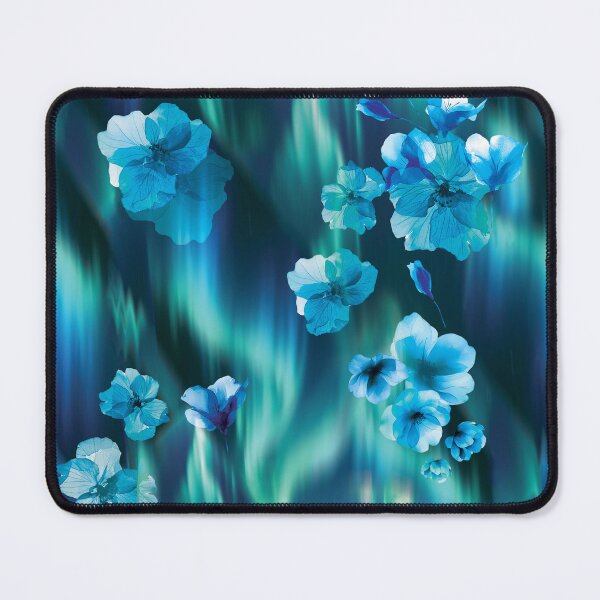 Item preview, Aurora Blue Floral Pattern designed and sold by imaniko.