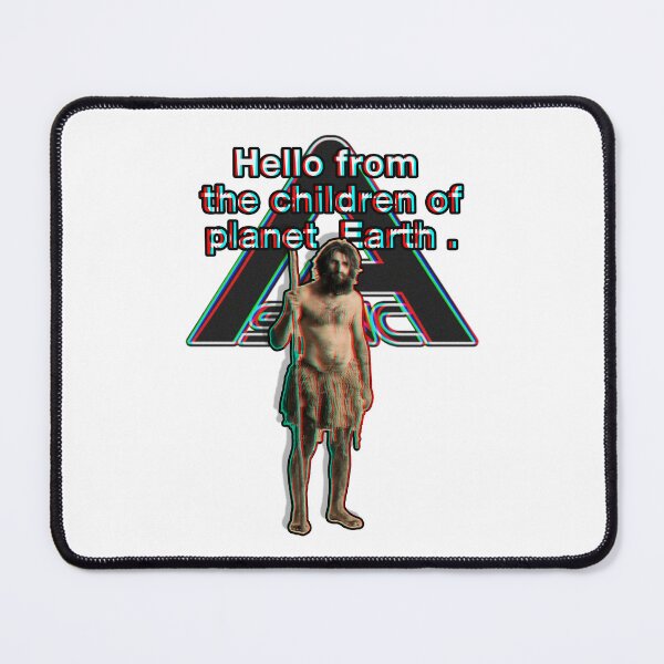 Item preview, ASYNC CAVEMAN CARDBOARD CUTOUT LOGO GREETING GLITCH (BACKROOMS LIVE ACTION HORROR MOVIE) designed and sold by Python Designs .