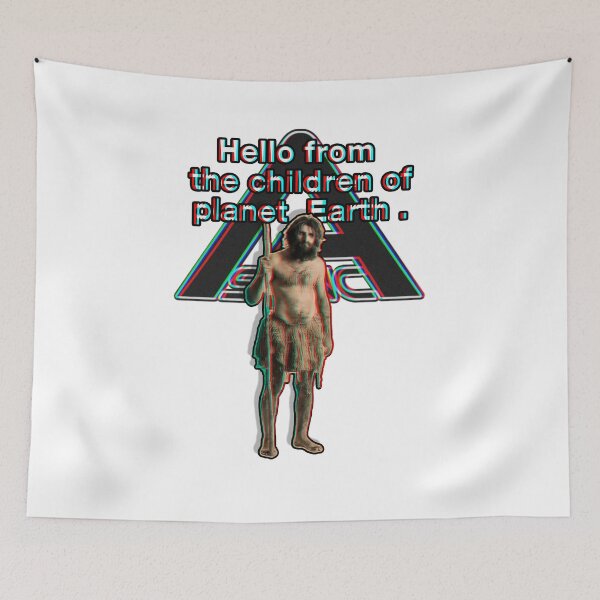 Item preview, ASYNC CAVEMAN CARDBOARD CUTOUT LOGO GREETING GLITCH (BACKROOMS LIVE ACTION HORROR MOVIE) designed and sold by Python Designs .
