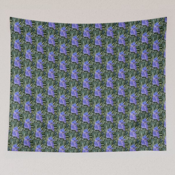 Item preview, Cool Amethyst Color Iris Among Interesting Foliage designed and sold by Georgia Mizuleva.