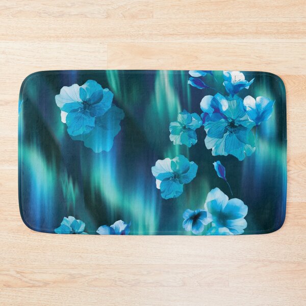 Item preview, Aurora Blue Floral Pattern designed and sold by imaniko.