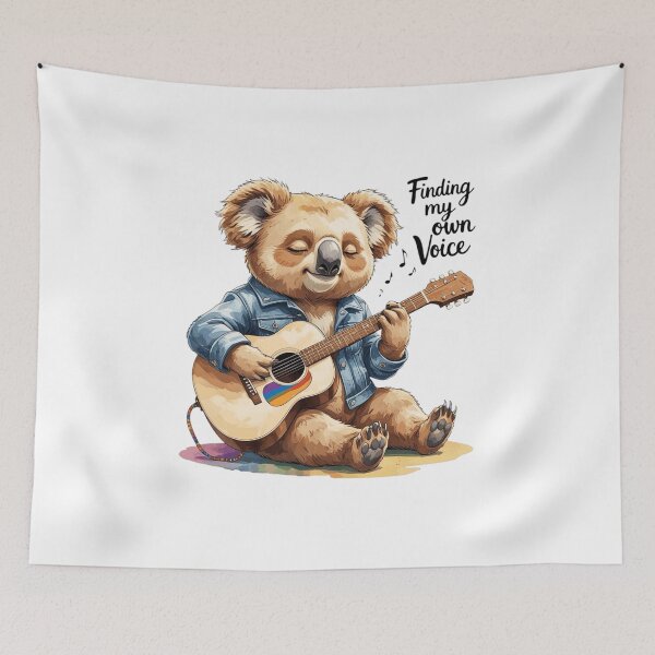 Item preview, Finding My Own Voice Cute Vintage Koala Subtle Pride Rainbow designed and sold by AQUILAKREO.