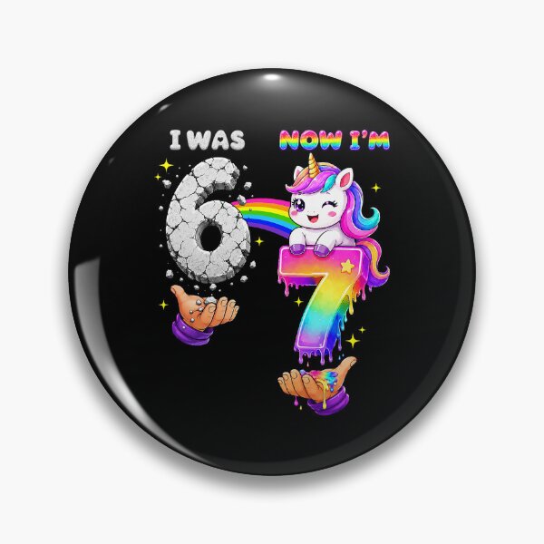 Item preview, I was 6 Now I'm 7 Year Old Six Seven Meme 7th Birthday Girls designed and sold by Littermin.