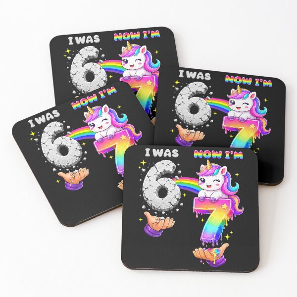 Item preview, I was 6 Now I'm 7 Year Old Six Seven Meme 7th Birthday Girls designed and sold by Littermin.