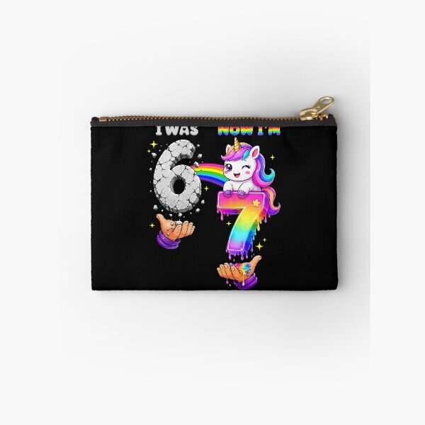 Item preview, I was 6 Now I'm 7 Year Old Six Seven Meme 7th Birthday Girls designed and sold by Littermin.
