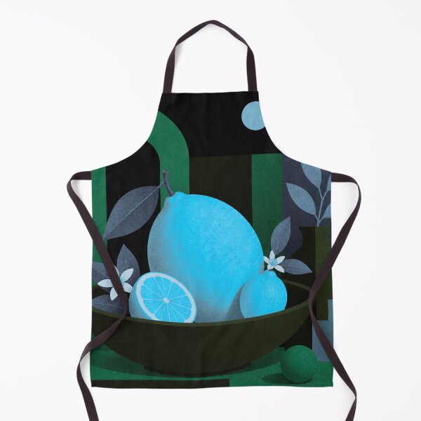 Item preview, Ice Blue Lemon Still Life | Mid-Century Modern Botanical Wall Art designed and sold by joycrysstudio.
