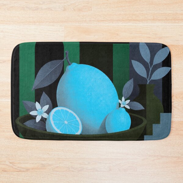 Item preview, Ice Blue Lemon Still Life | Mid-Century Modern Botanical Wall Art designed and sold by joycrysstudio.