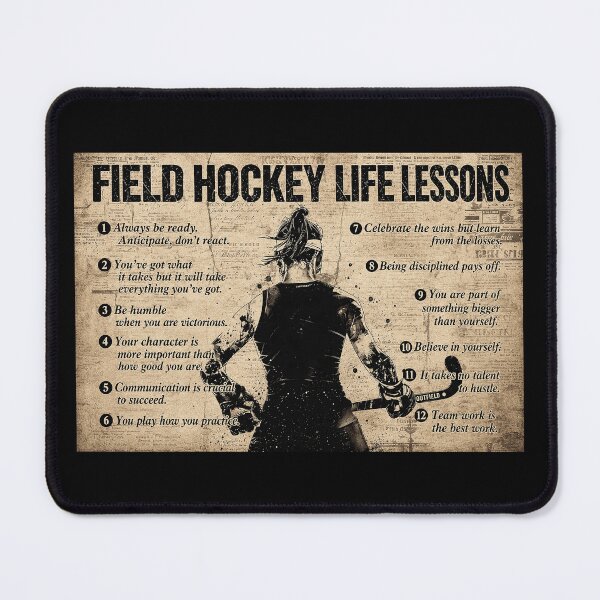 Item preview, Field Hockey Life Lessons For Girls, Vintage Hockey Life Lessons Wall Art For Bedroom Bathroom Living room,  designed and sold by MagicatcoArt.