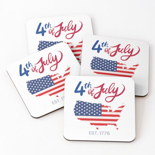 Item preview, 4th of July Patriotic USA Map Design – American Flag Independence Day Graphic, EST. 1776 designed and sold by OmCollections.