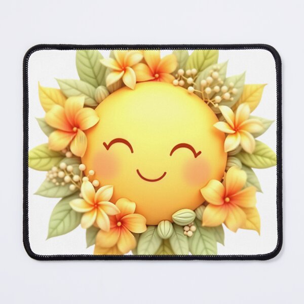 Item preview, Happy Kawaii Sunshine Floral Illustration designed and sold by Luna-Flow.