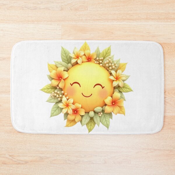Item preview, Happy Kawaii Sunshine Floral Illustration designed and sold by Luna-Flow.