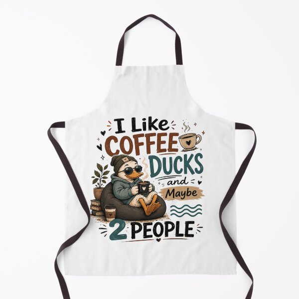 Item preview, I Like Coffee Ducks and Maybe 2 People Funny Cute Duck Lover Sticker designed and sold by Artimax-Studio.