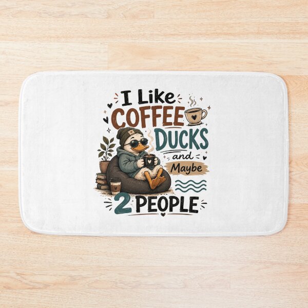 Item preview, I Like Coffee Ducks and Maybe 2 People Funny Cute Duck Lover Sticker designed and sold by Artimax-Studio.