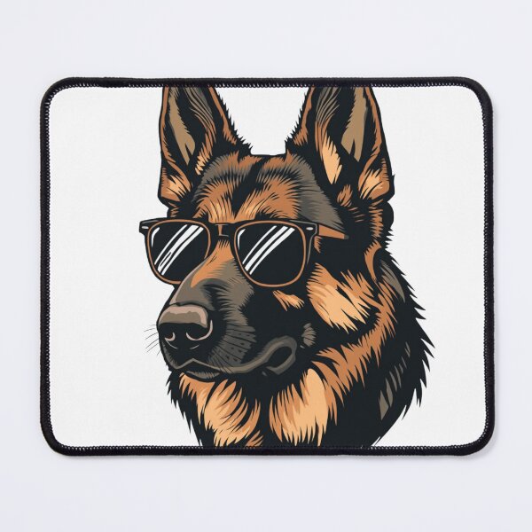 Item preview, German Shepherd Dog Wearing Sunglasses Graphic designed and sold by SeaburyPrints.