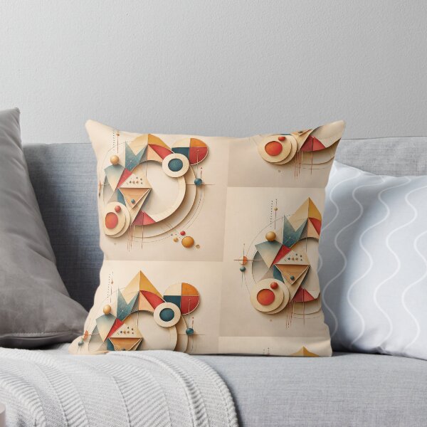 Item preview, Modern Geometric Abstract Wall Art | Contemporary Minimalist Circles & Triangles | Mid Century Modern Digital Artwork designed and sold by StyloStudio.