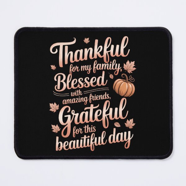 Item preview, Thankful Blessed Grateful Thanksgiving Family designed and sold by sailorjessiArt.
