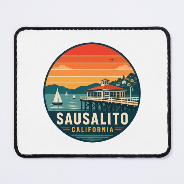 Item preview, Sausalito California: Pier Sunset Badge  designed and sold by CircinusStore.