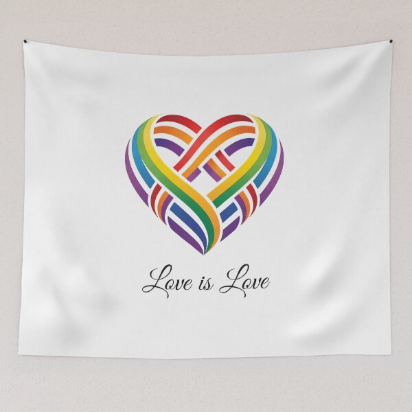Item preview, Love Is Love – Rainbow Woven Heart LGBTQ+ Pride Design designed and sold by CMF DESIGN.