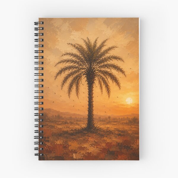 Item preview, Afrohemian Date Palm Sunset – Saharan Oasis Wall Art designed and sold by Martin's_Design.