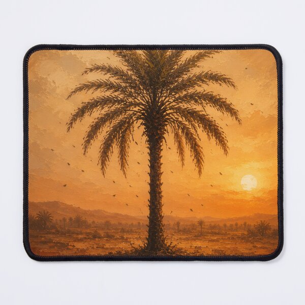 Item preview, Afrohemian Date Palm Sunset – Saharan Oasis Wall Art designed and sold by Martin's_Design.
