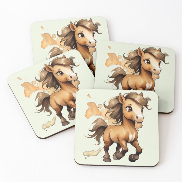 Item preview, Cute Brown Pony in watercolour. designed and sold by NewtBoo.