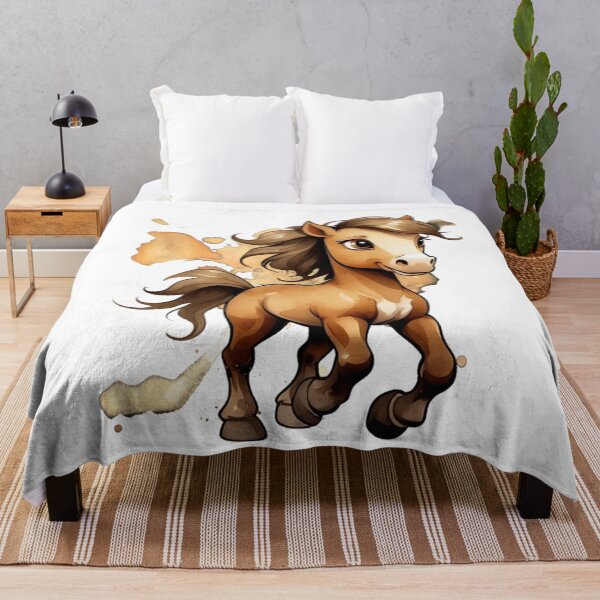Item preview, Cute Brown Pony in watercolour. designed and sold by NewtBoo.
