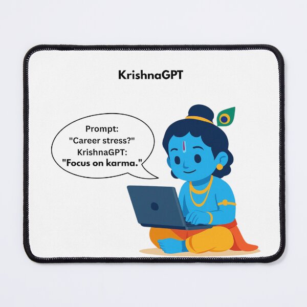 Item preview, KrishnaGPT | AI Meets Timeless Wisdom | Developer Sticker designed and sold by BhaktiByte.