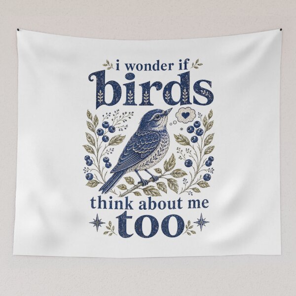 Item preview, Cute Funny I Wonder If Birds Think About Me Too Teachers designed and sold by SenoritaVixyArt.