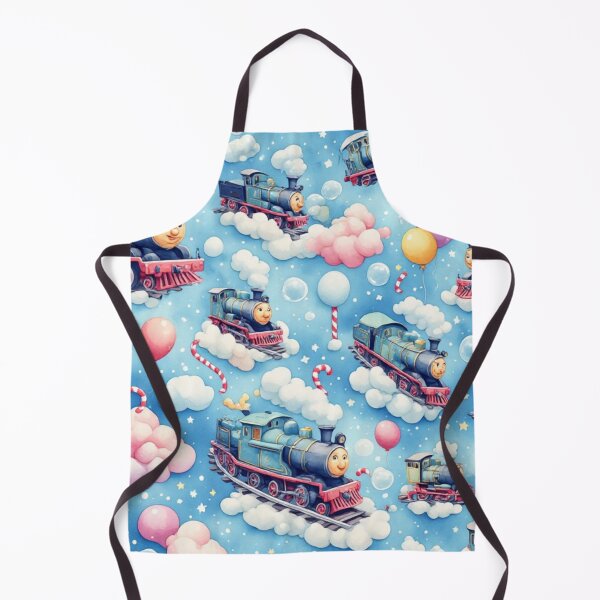 Item preview, Cotton Candy Clouds and Whimsical Flying Train Magic Sky Seamless Pattern designed and sold by dcohea.