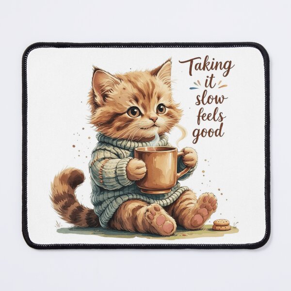 Item preview, Taking It Slow Feels Good Cute Vintage Cat Subtle Pride Rainbow designed and sold by AQUILAKREO.