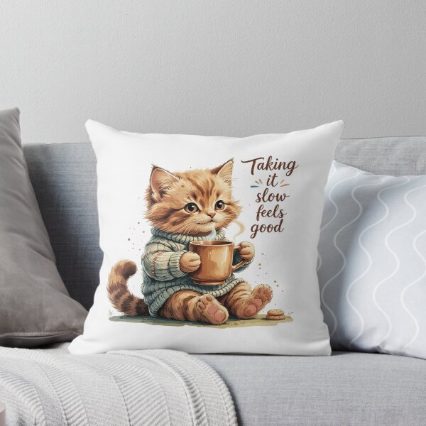 Item preview, Taking It Slow Feels Good Cute Vintage Cat Subtle Pride Rainbow designed and sold by AQUILAKREO.