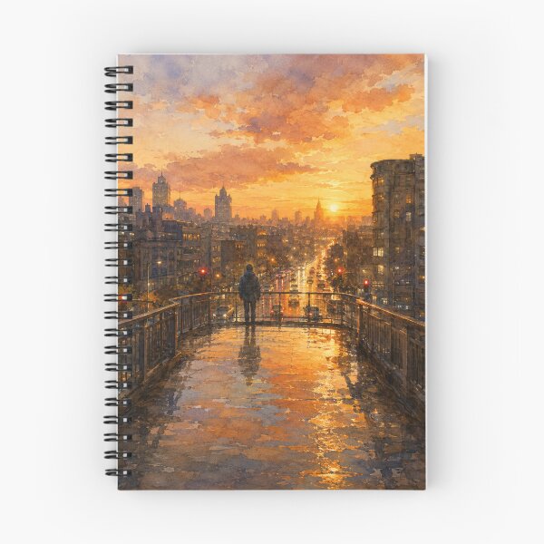Item preview, Sunset from the Old Footbridge | Transparent Watercolor designed and sold by SEIMEI2025.