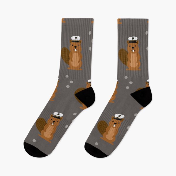 Item preview, Beavers with sailor hat on grey designed and sold by reneesillus.