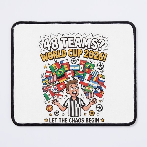 Item preview, Funny World Cup 2026 Referee - 48 Teams Let The Chaos Begin Football designed and sold by KamilKfoon.
