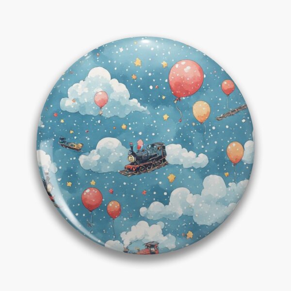 Item preview, Stars and Whimsical Flying Train Magic Sky Seamless Pattern designed and sold by dcohea.